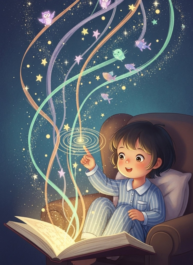 Colorful children's book illustration background for consultation popup